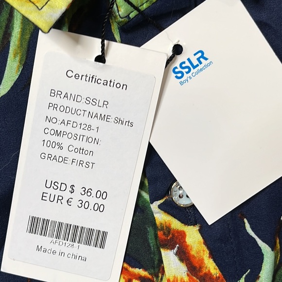 SSLR boys collection, medium pinnacles, long sleeve button up, new with tags - Picture 3 of 5